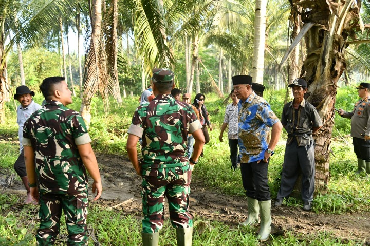 Bupati Boltim Dampingi Pangdam XIII/Merdeka Tinjau Lokasi Yonif