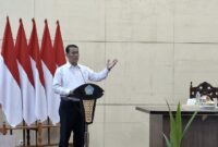 Menteri Pertanian RI Andi Amran Sulaiman saat memberikan arahan pada Rakor Hilirisasi Perkebunan se-Sulut di Manado, 12 September 2025.
