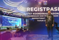 Inspektur Kabupaten Boltim Robi Mamonto, SE, saat menghadiri Rakornas Binwas 2025 di Hotel Pullman Jakarta Central Park, Jakarta Barat.